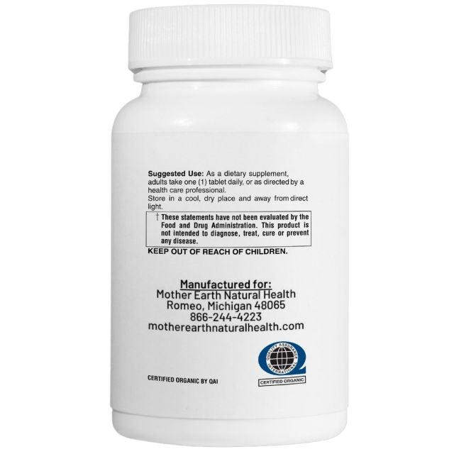 Mother Earth Supplements Organic Whole Food Vitamin D3 VegD3 50mcg, 2000iu - Tablets