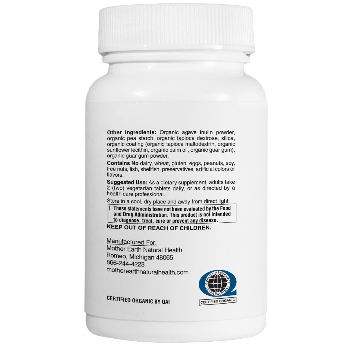 Mother Earth Supplements Organic Whole Food B-Complex - Tablets