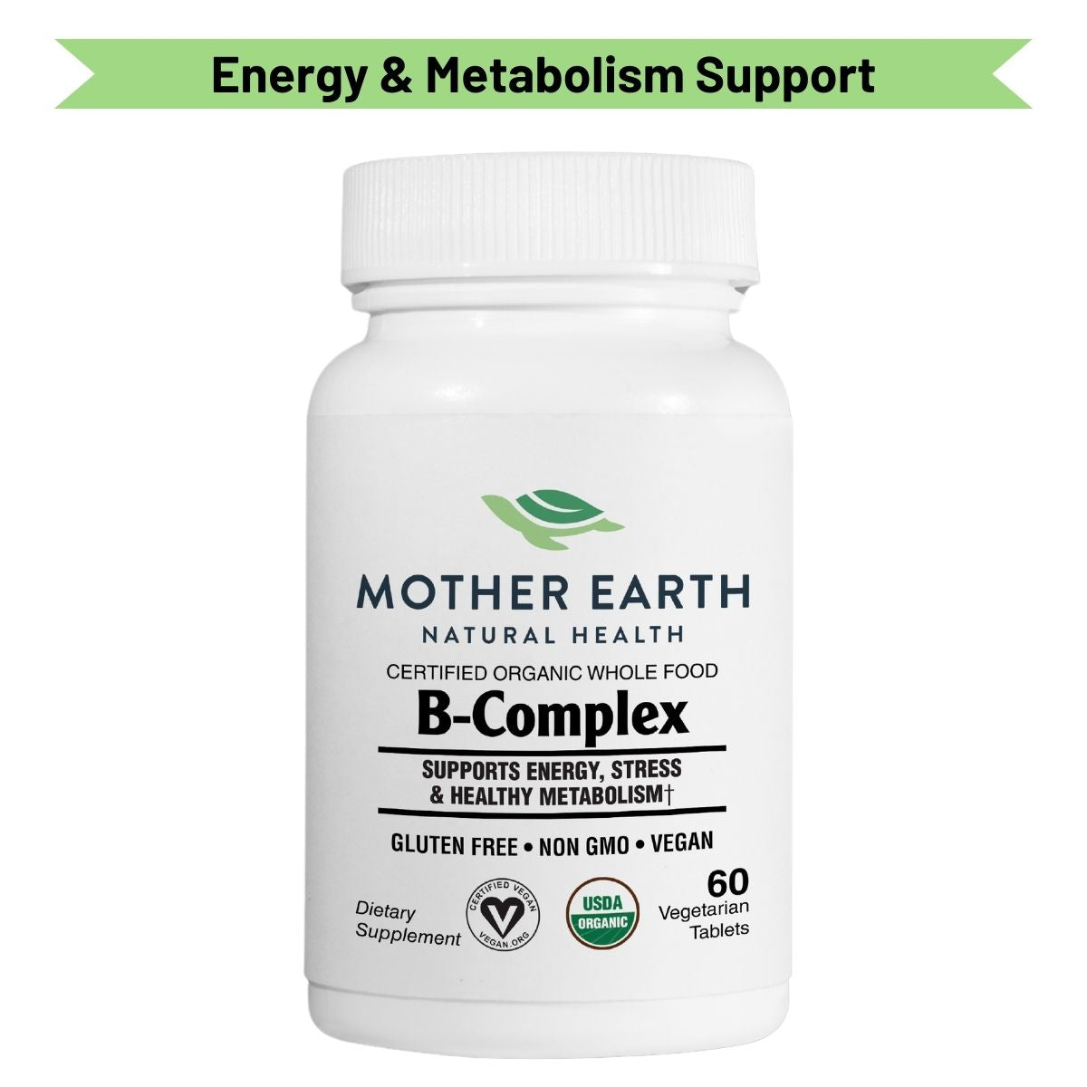 Mother Earth Supplements Organic Whole Food B-Complex - Tablets