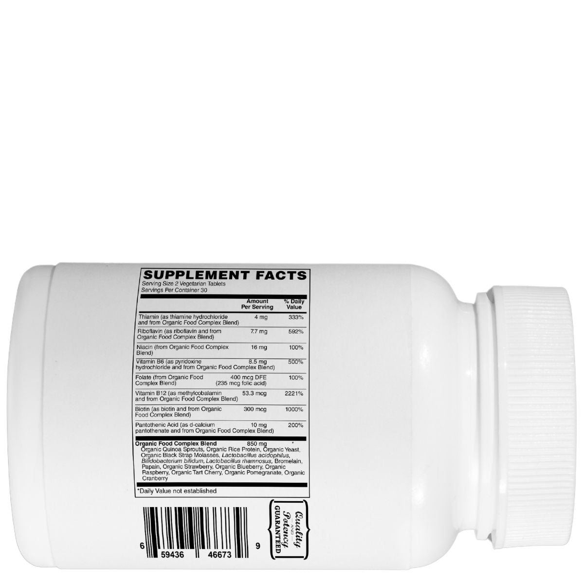 Mother Earth Supplements Organic Whole Food B-Complex - Tablets