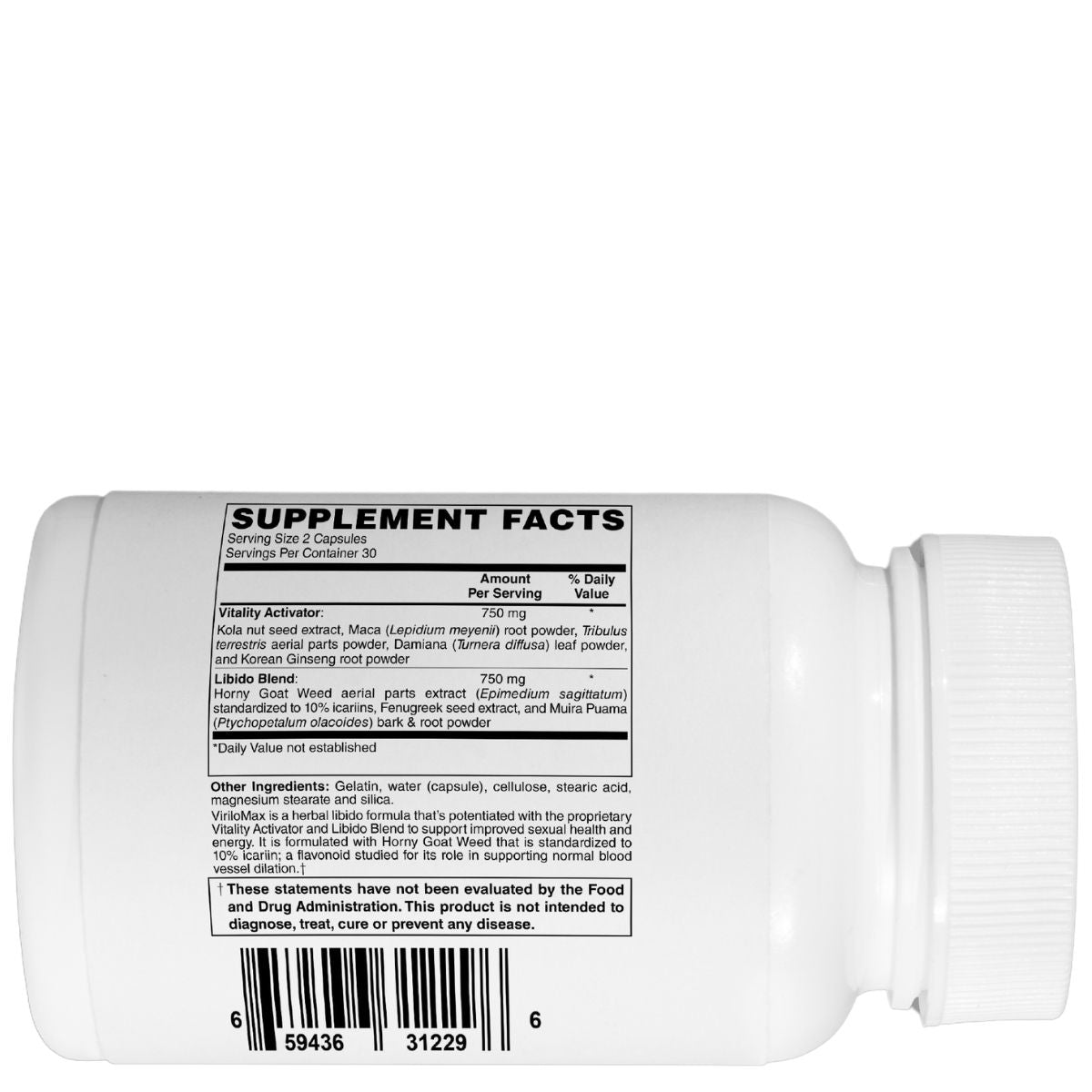 Mother Earth Natural Health Virilomax - Capsules