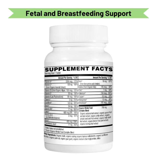 Mother Earth Supplements Once Daily Prenatal Multivitamin - Tablets