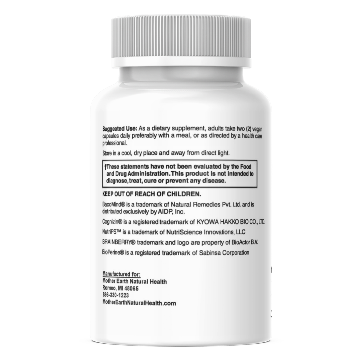Mother Earth Supplements - Advanced Brain Support 30ct