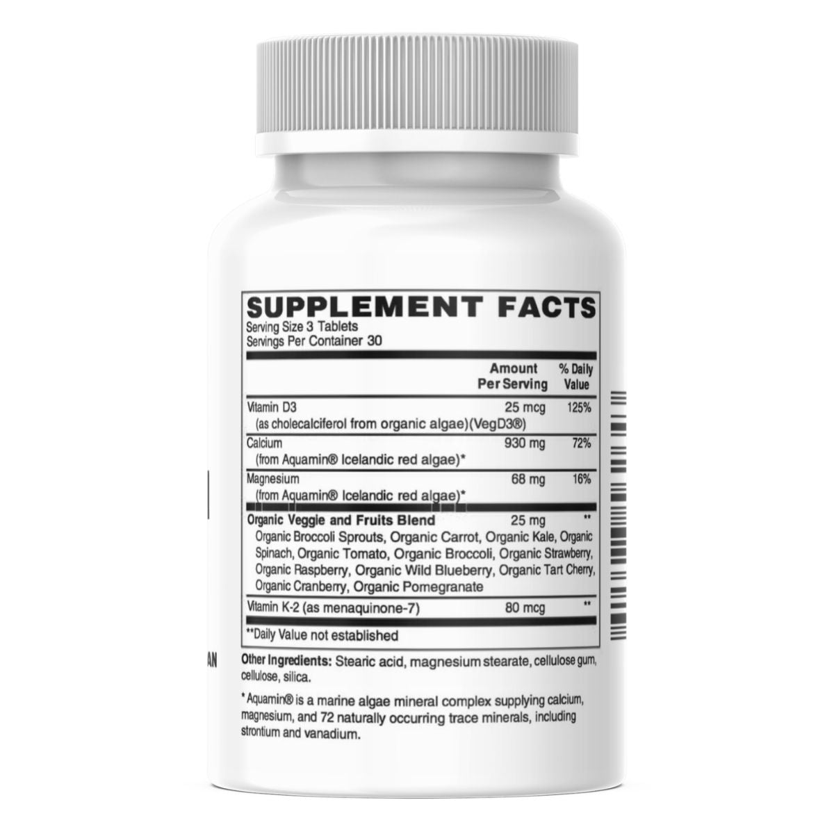 Mother Earth Supplements - Algae Based Calcium Slim Tabs 90ct