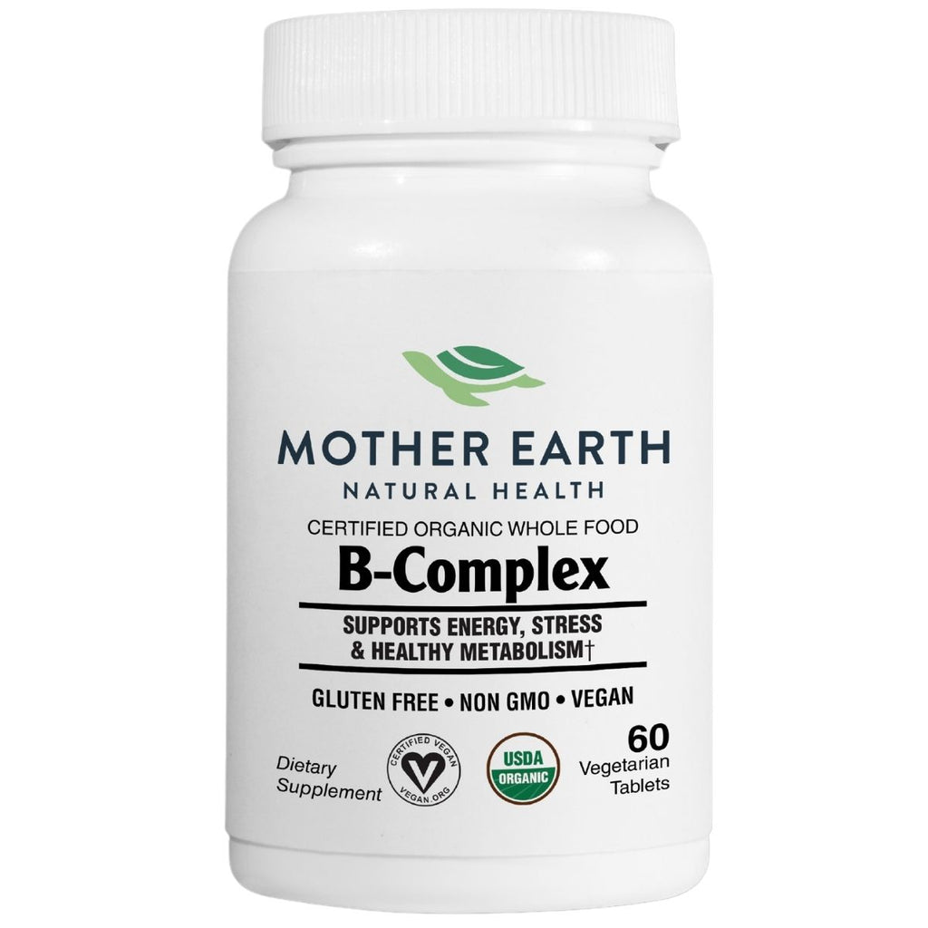 Mother Earth Supplements Organic Whole Food B-Complex - Tablets