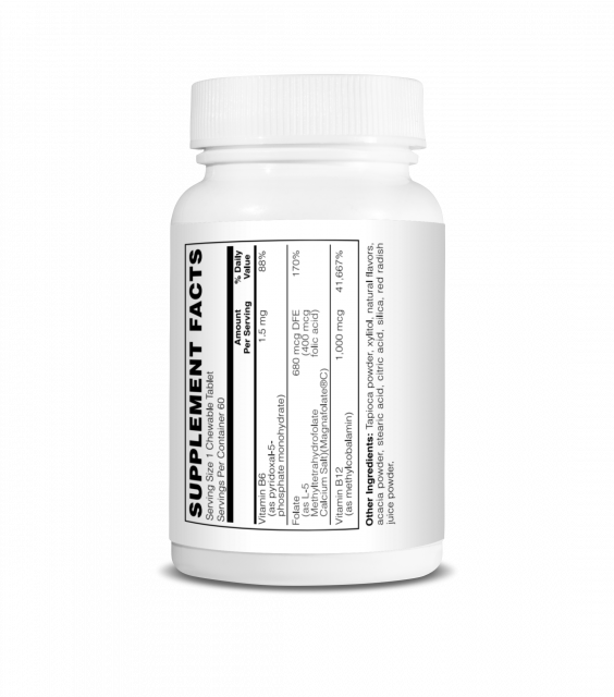 Mother Earth Supplements Coenzymated B-12, Folate & B-6 - Chewable Tablets