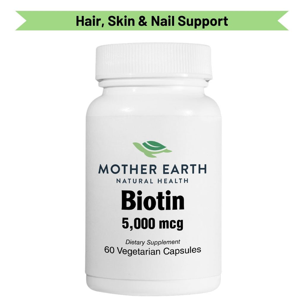 Mother Earth Supplements Biotin 5000mcg - Capsules