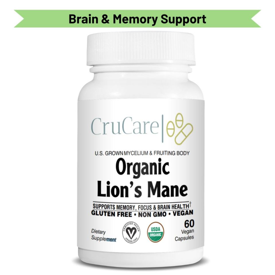 CruCare Functional Mushrooms - Organic Lion's Mane Capsules