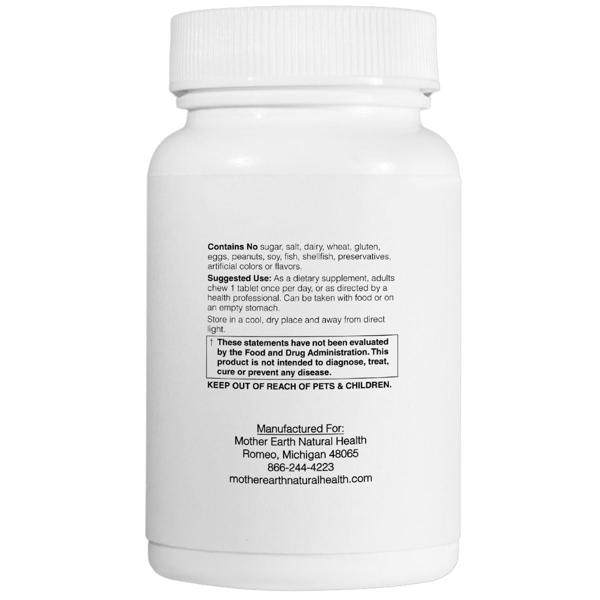 Mother Earth Supplements Gaba 200mg - Chewable Tablets