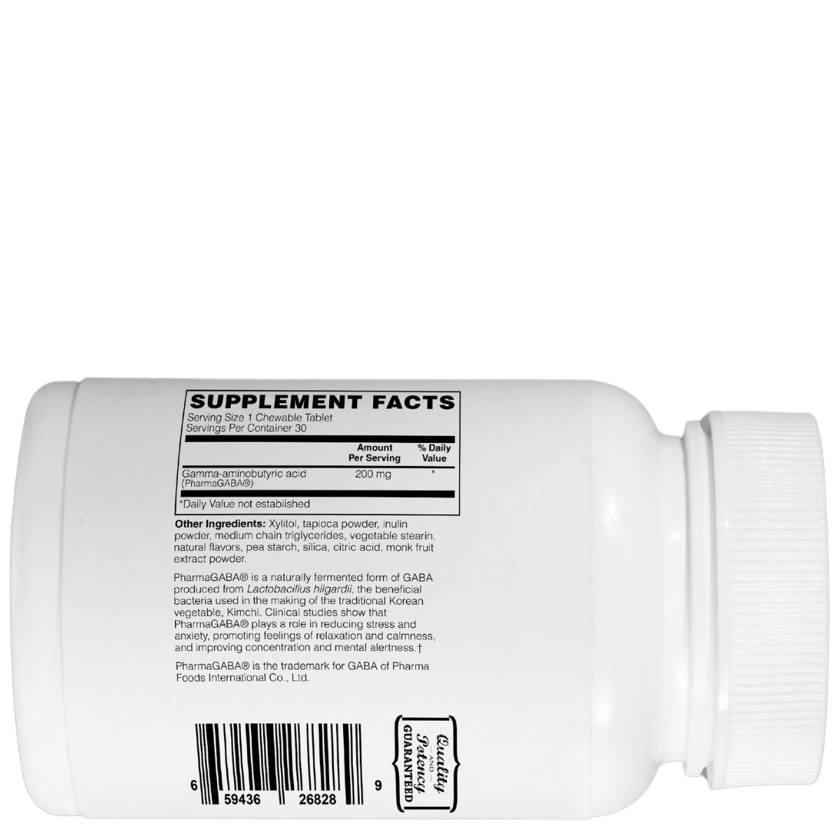 Mother Earth Supplements Gaba 200mg - Chewable Tablets