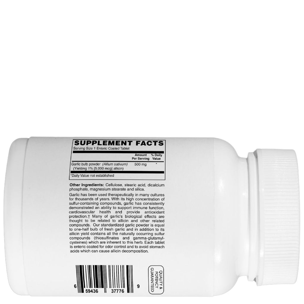 Mother Earth Supplements Garlic 500mg - Tablets