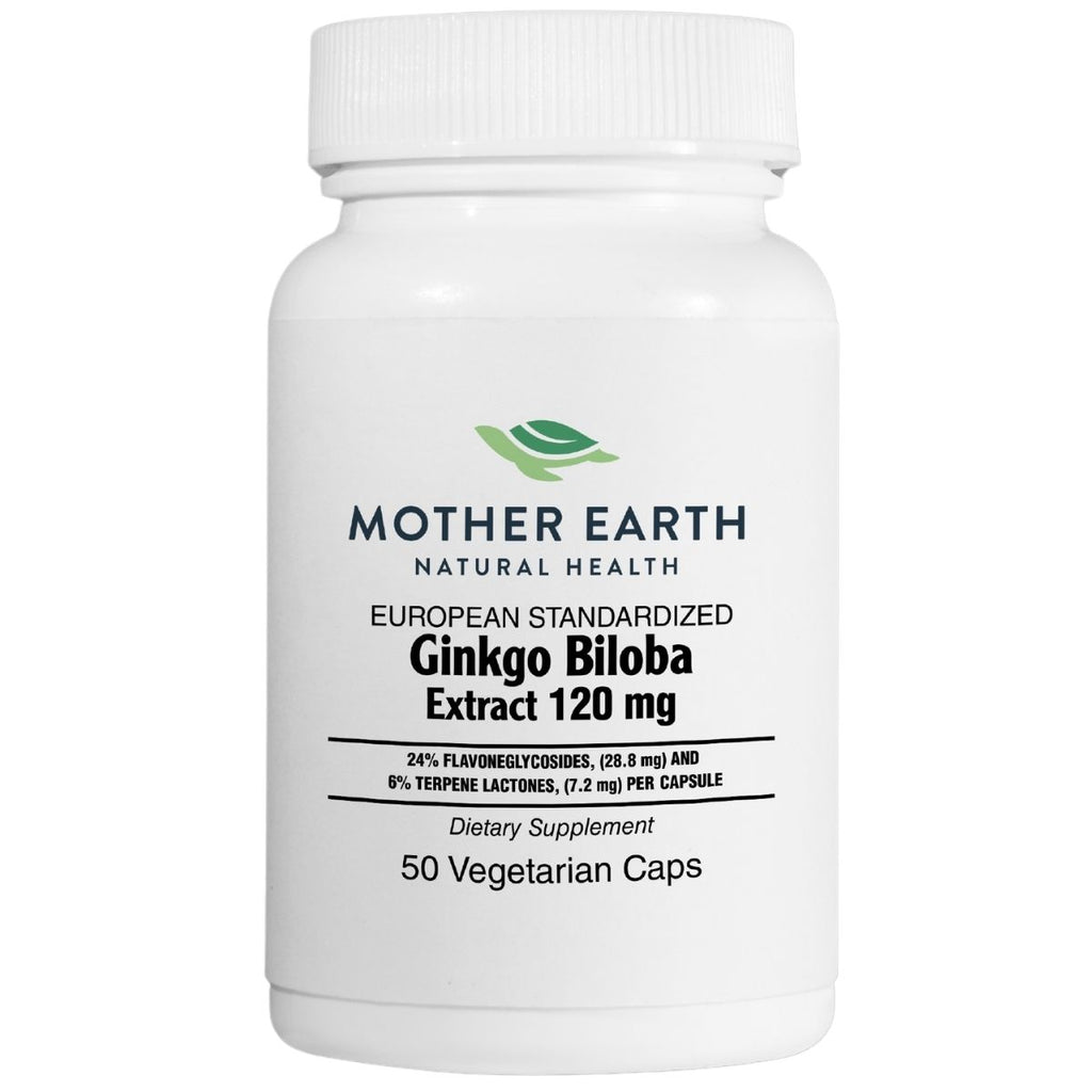 Mother Earth Supplements Ginkgo Biloba Extract 120mg - Capsules