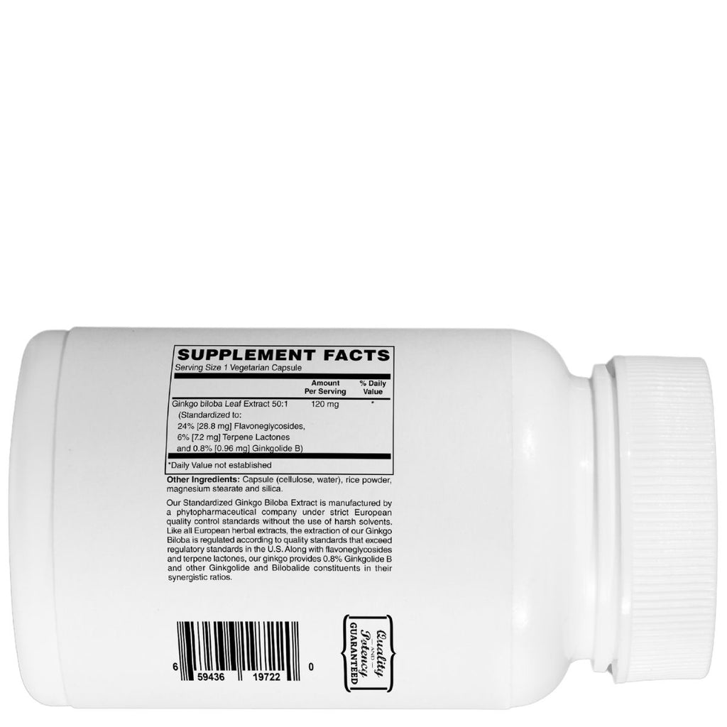 Mother Earth Supplements Ginkgo Biloba Extract 120mg - Capsules