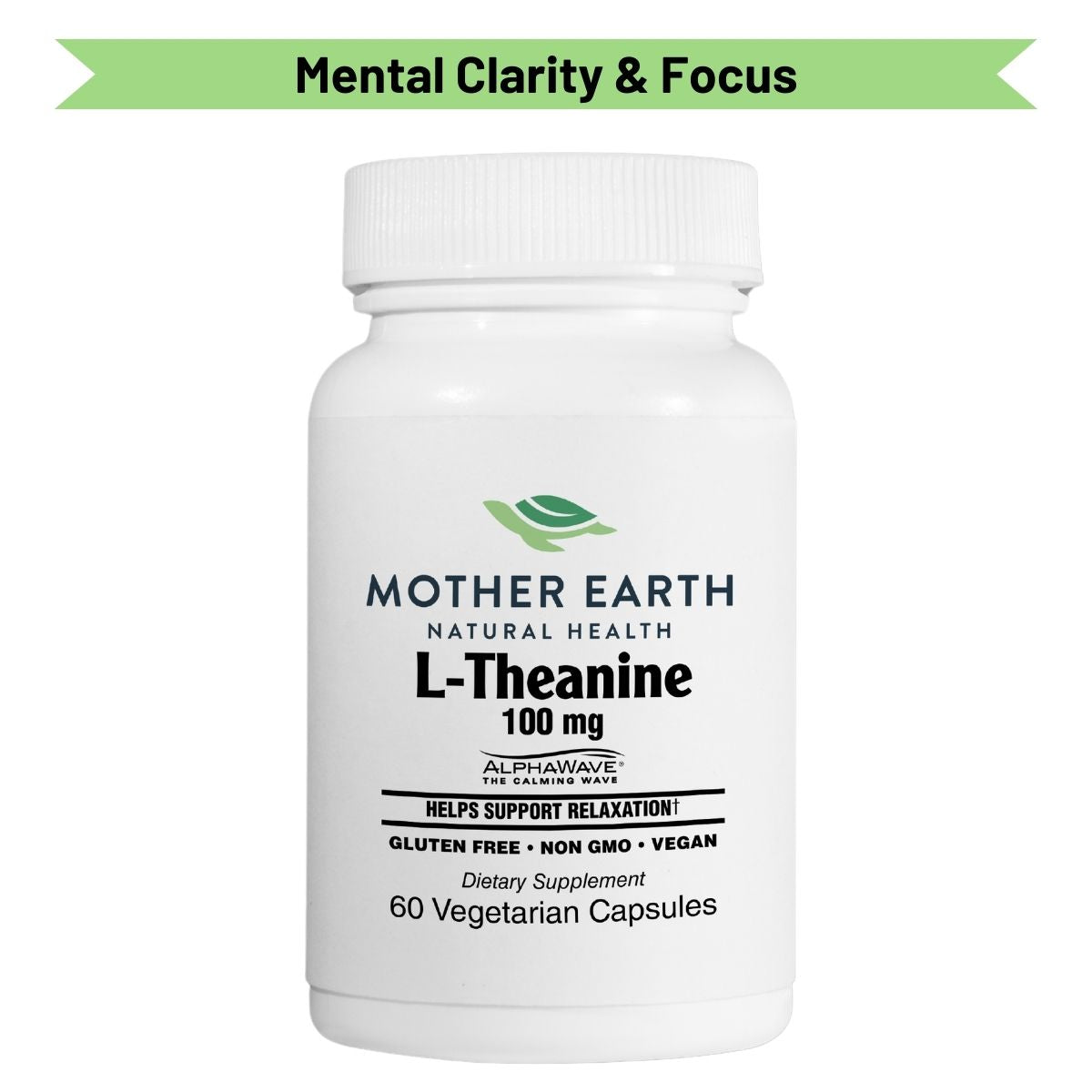 Mother Earth Supplements L-Theanine 100mg - Capsules