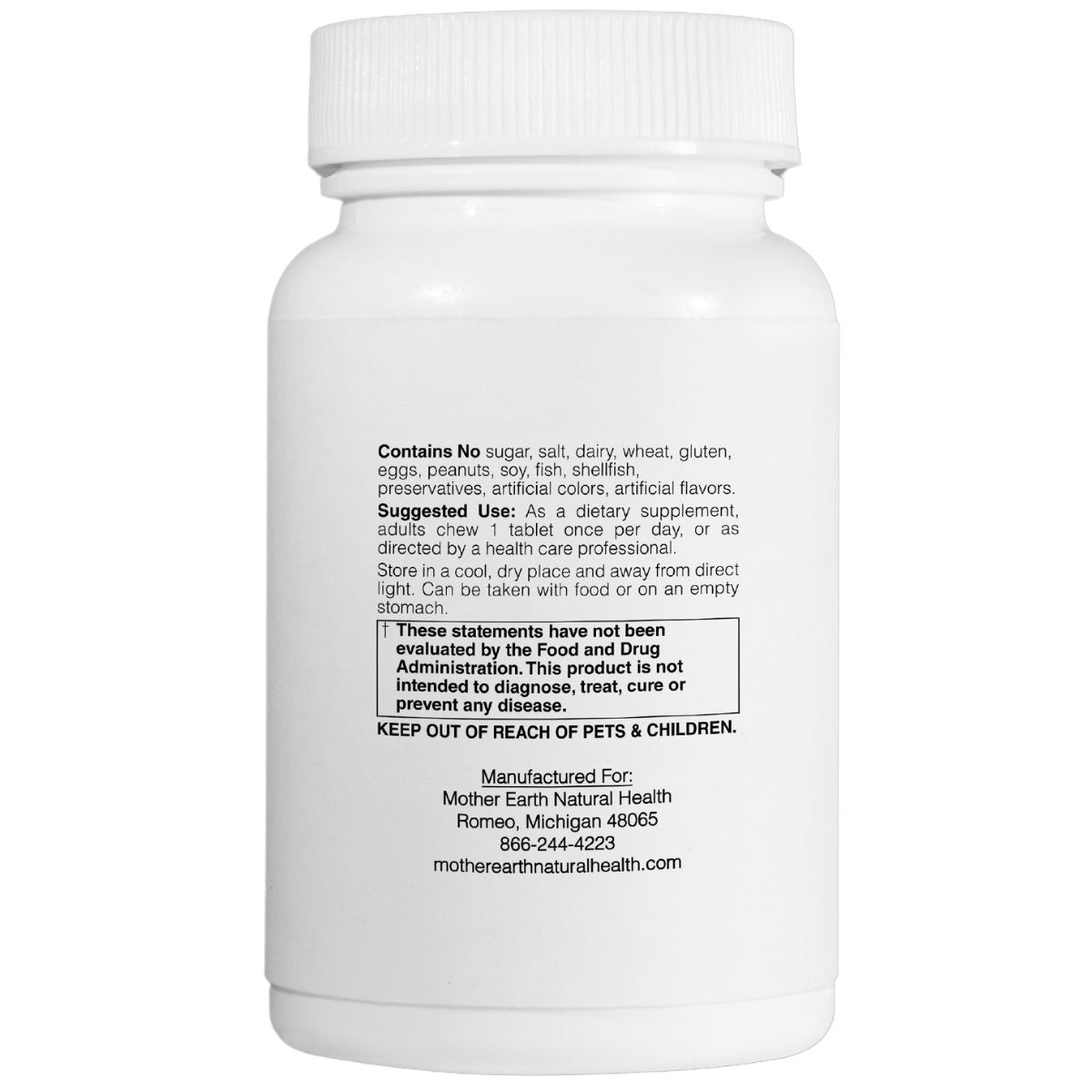 Mother Earth Supplements L-Theanine 200mg - Chewable Tablets
