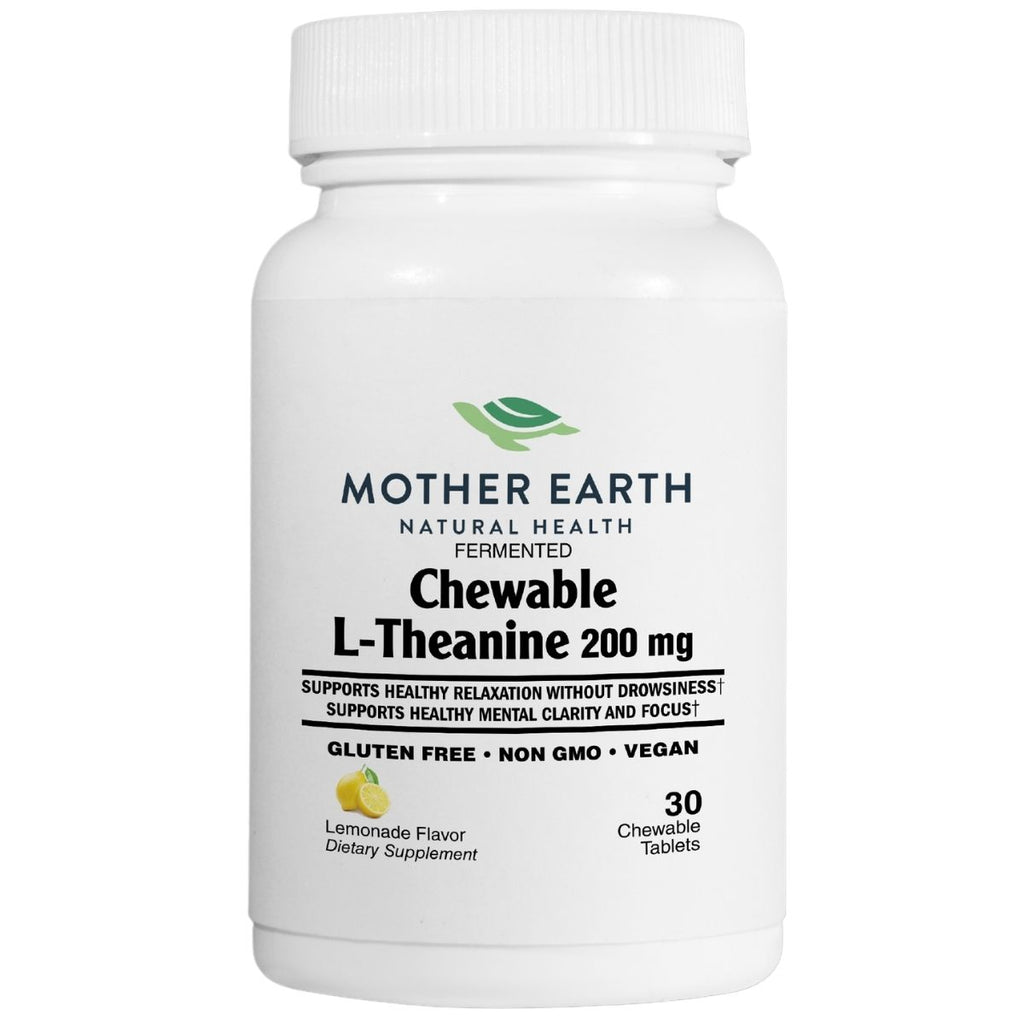 Mother Earth Supplements L-Theanine 200mg - Chewable Tablets