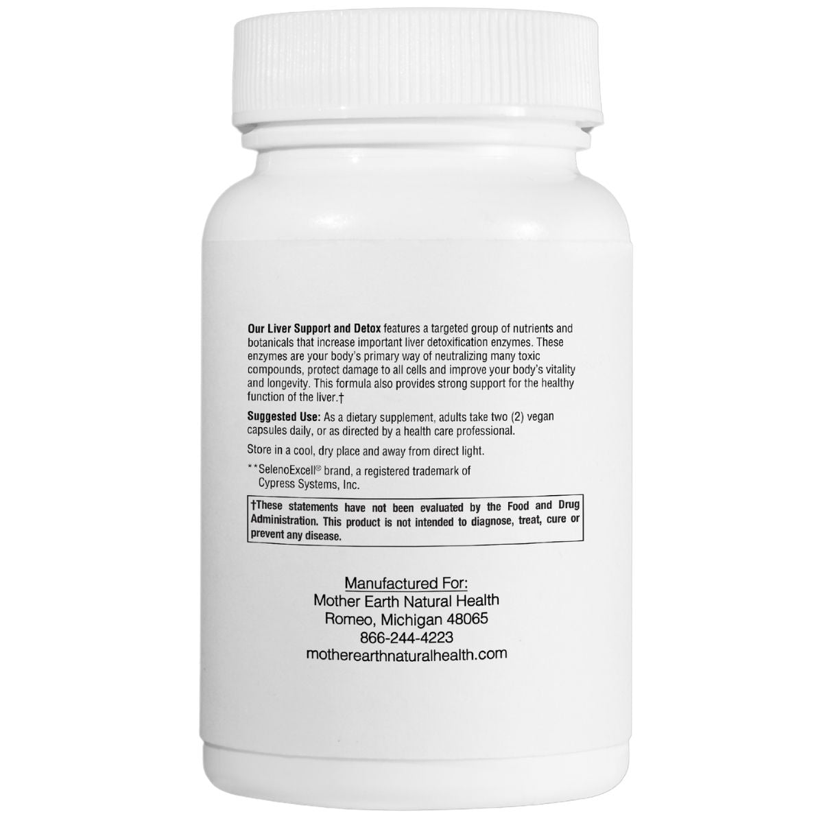 Mother Earth Supplements Liver Support & Detox - Capsules