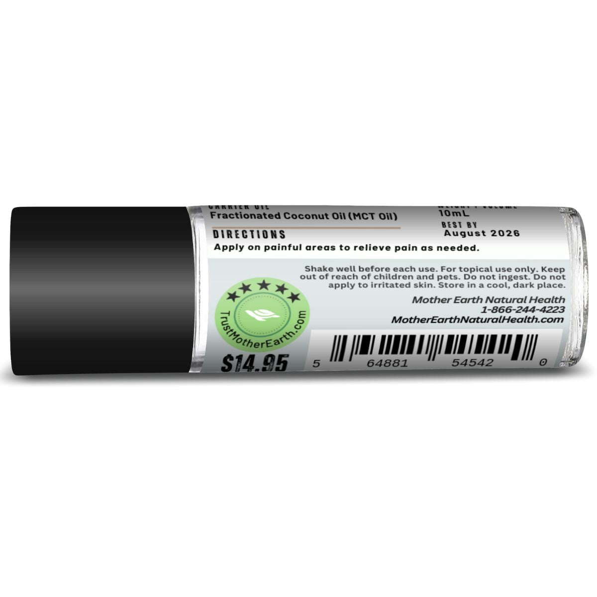 Mother Earth Natural Health Essential Oil Roll On - Pain Eraser