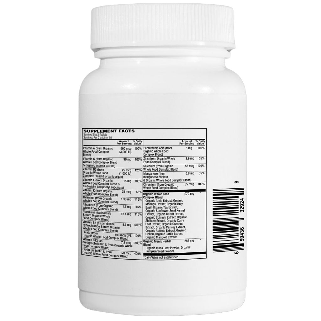 Mother Earth Supplements Organic Whole Food Men's Multi Vitamin - Tablets