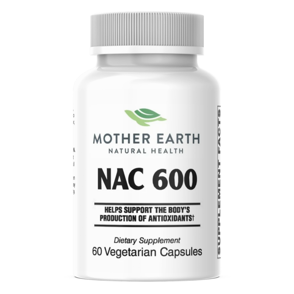 Mother Earth Supplements – NAC (N-Acetyl Cysteine) 600 Plus 60ct