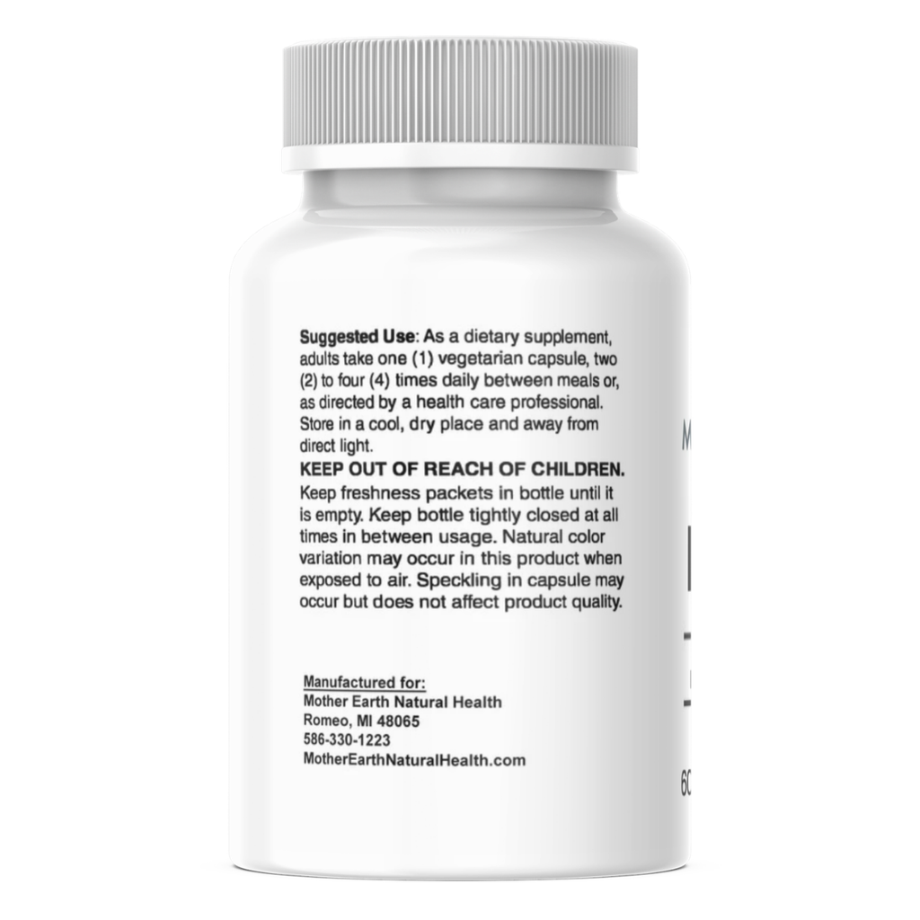 Mother Earth Supplements – NAC (N-Acetyl Cysteine) 600 Plus 60ct
