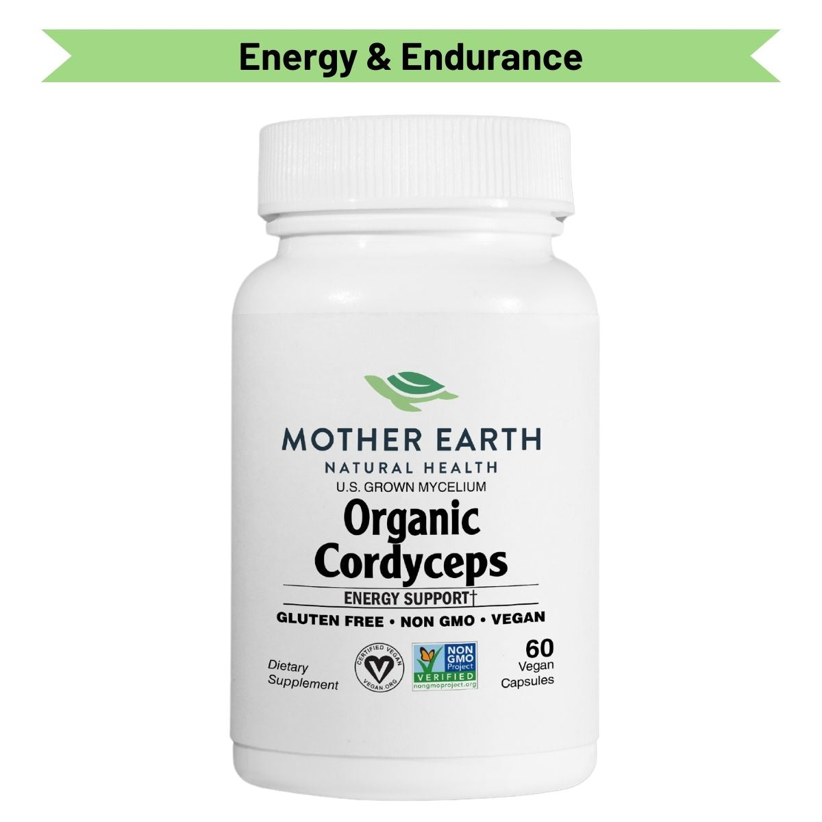 Mother Earth Natural Health - Organic Cordyceps Functional Mushroom Capsules