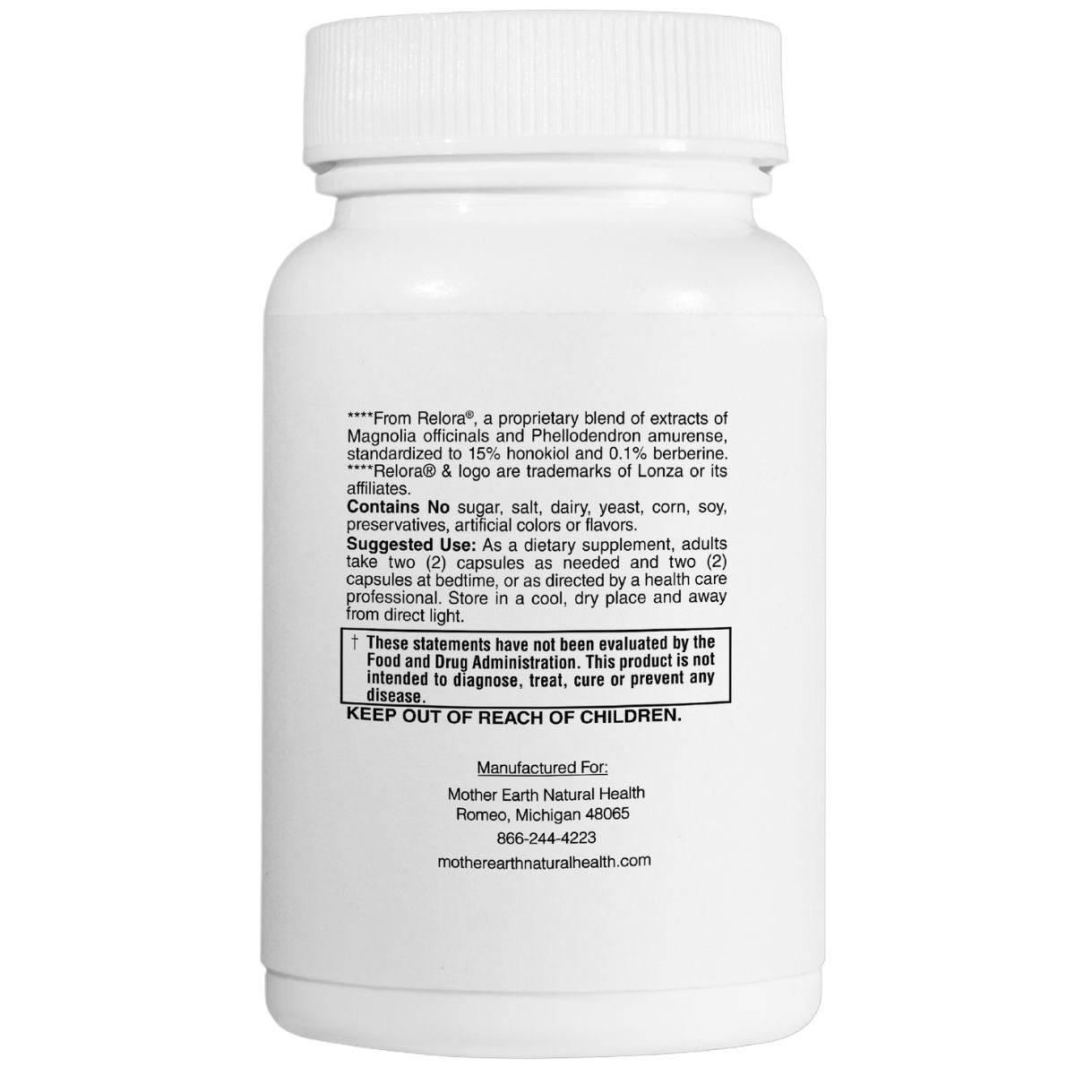 Mother Earth Natural Health Relaxation Support - Capsules