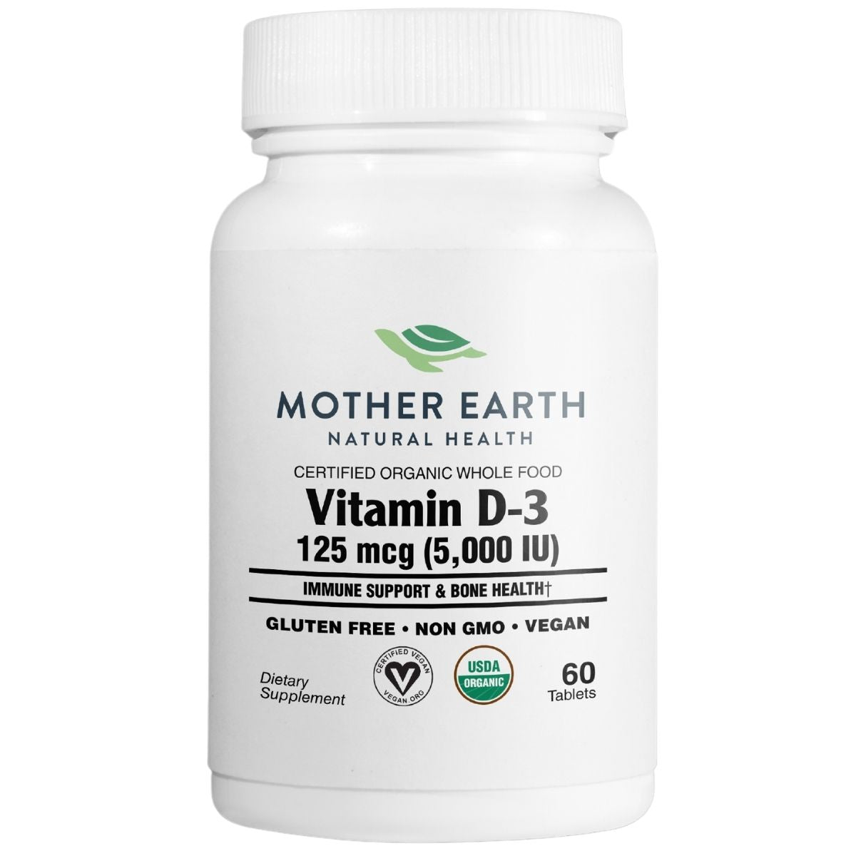 Mother Earth Supplements Vitamin D3 125mcg, 5000iu - Softgels