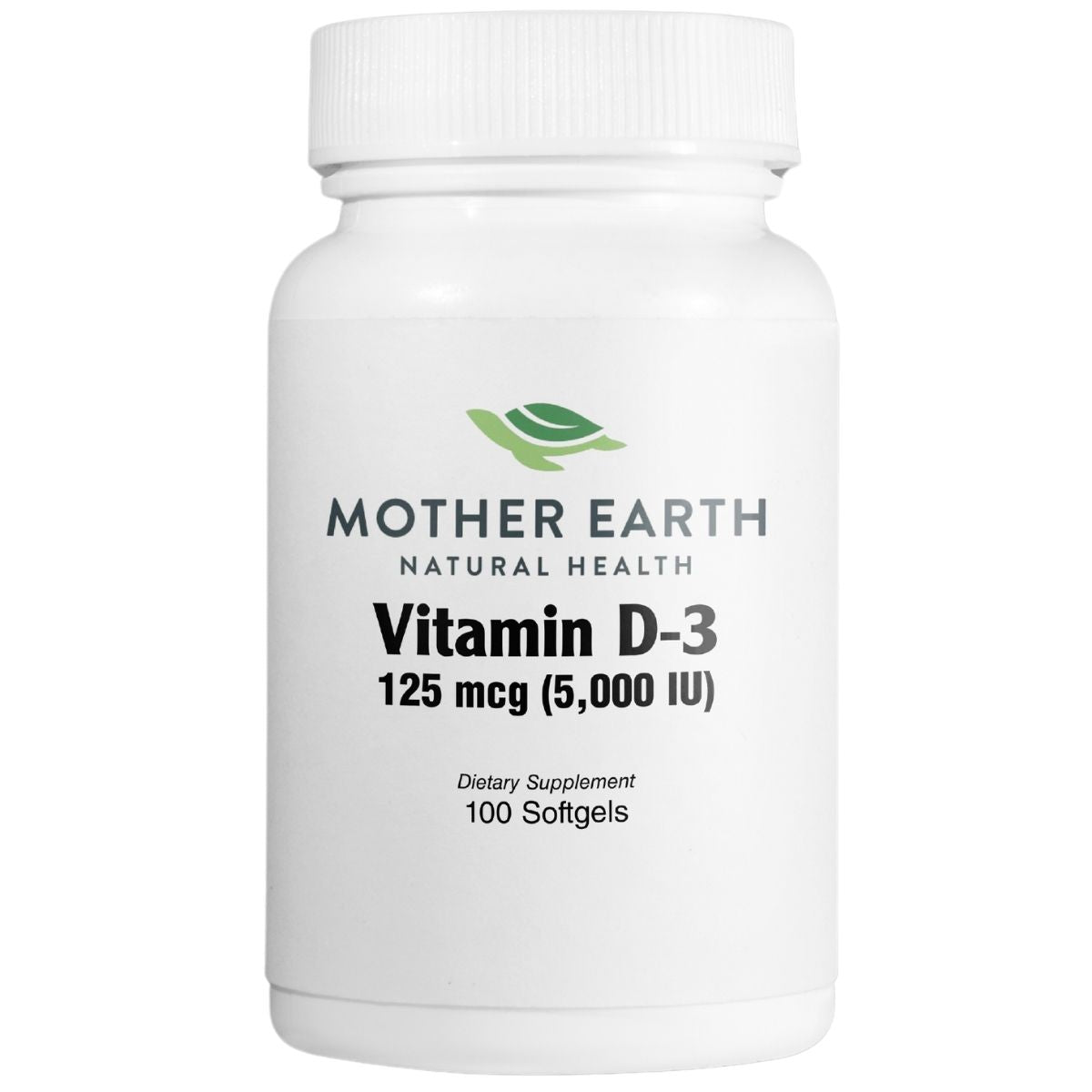 Mother Earth Supplements Vitamin D3 125mcg, 5000iu - Softgels
