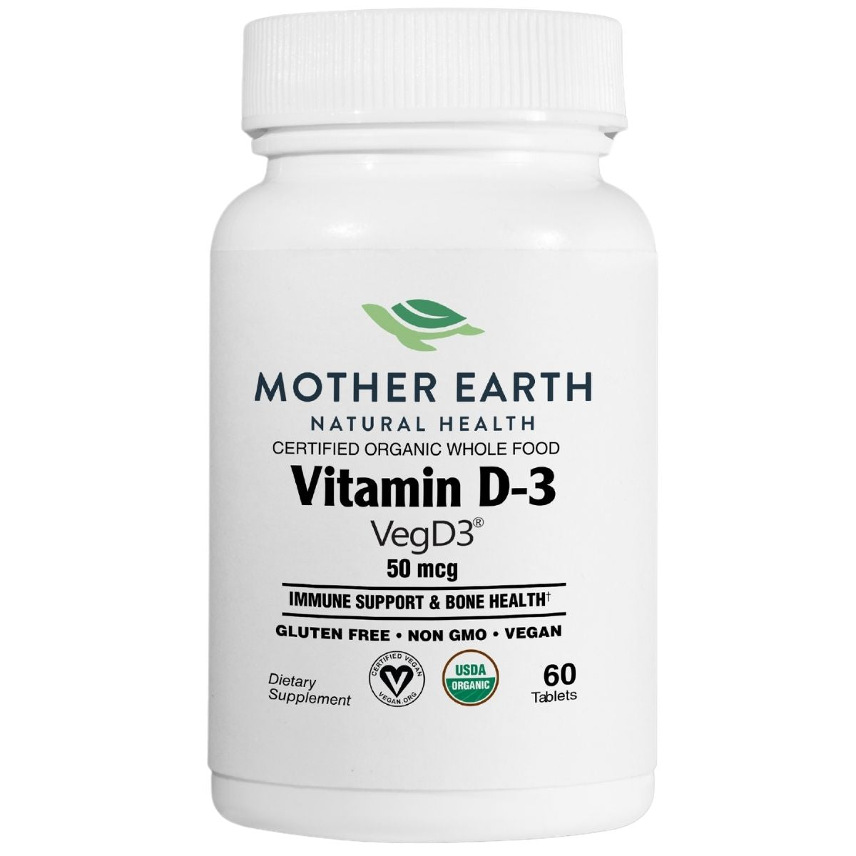 Mother Earth Natural Health - Vitamin D3 Tablets - 2000iu