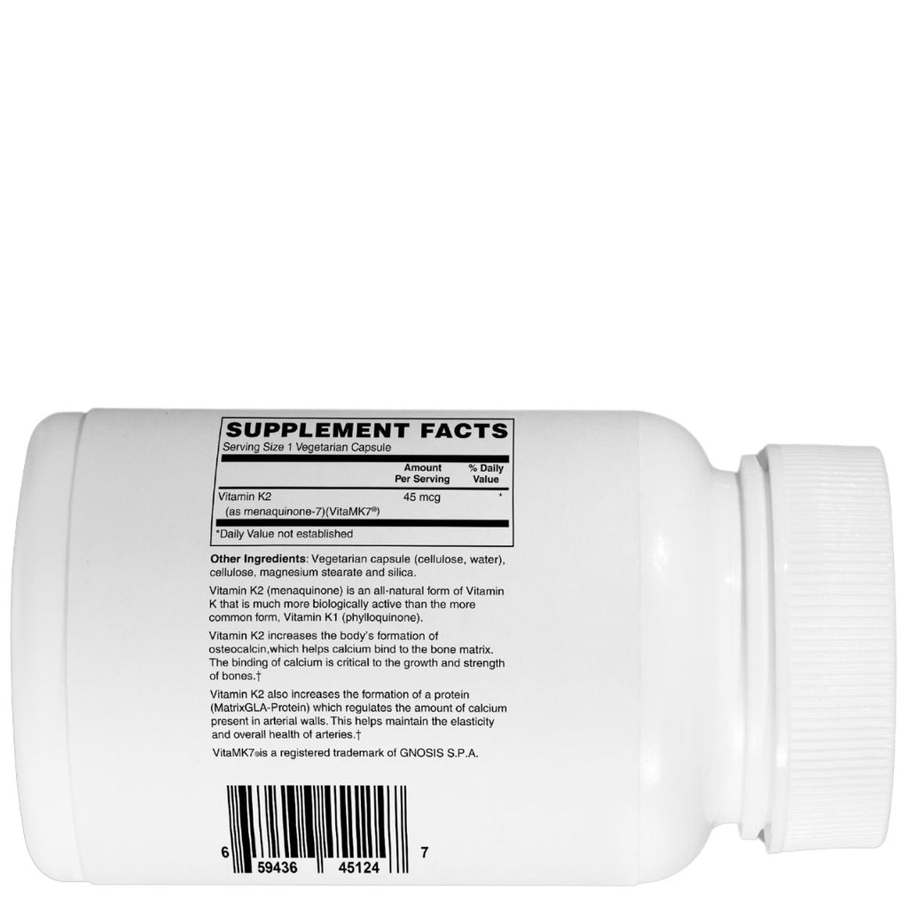 Mother Earth Supplements Vitamin K2 45mcg - Capsules