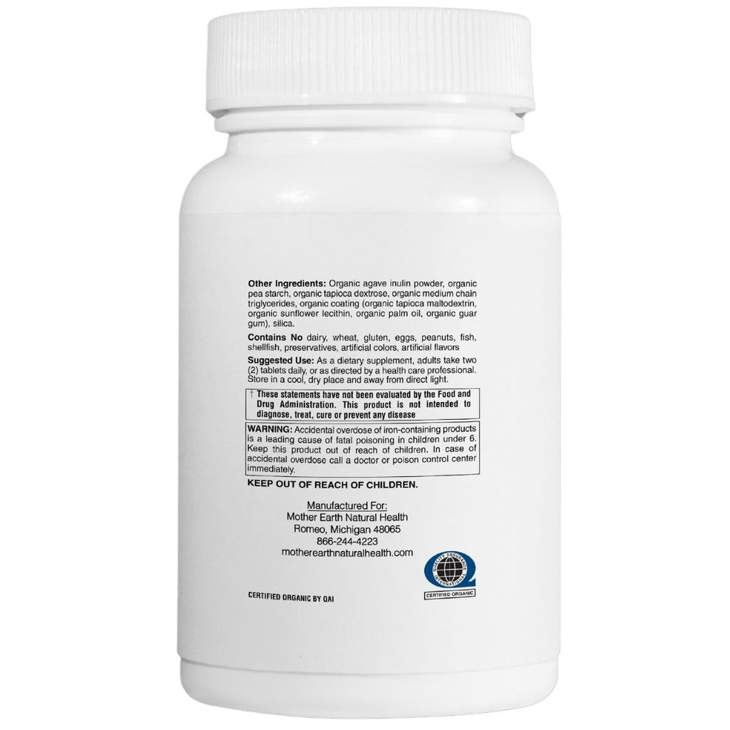 Mother Earth Supplements Organic Whole Food Women's Multi Vitamin - Tablets