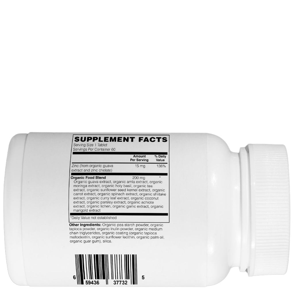 Mother Earth Supplements Organic Whole Food Zinc 15mg - Tablets