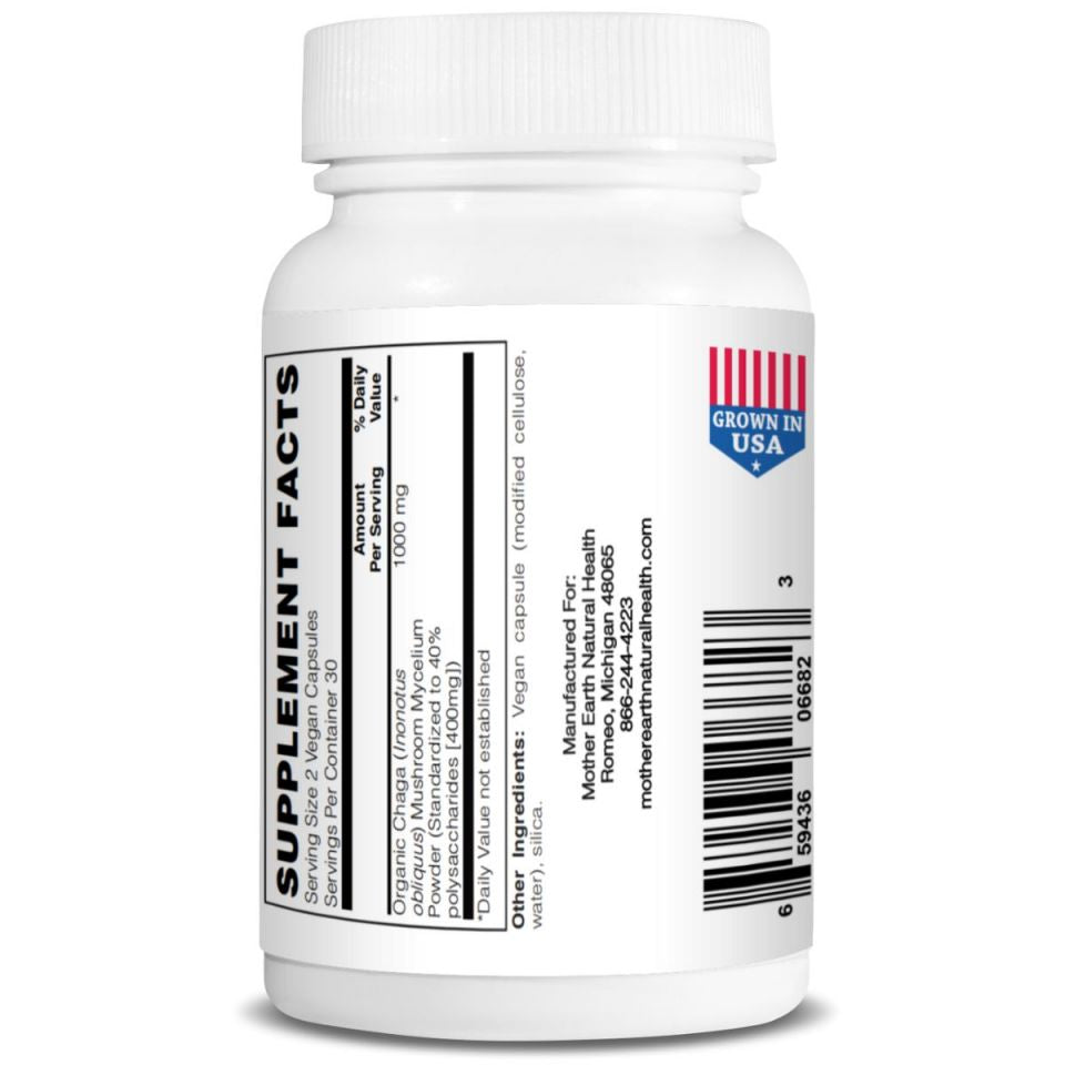 CruCare Functional Mushrooms - Chaga Capsules