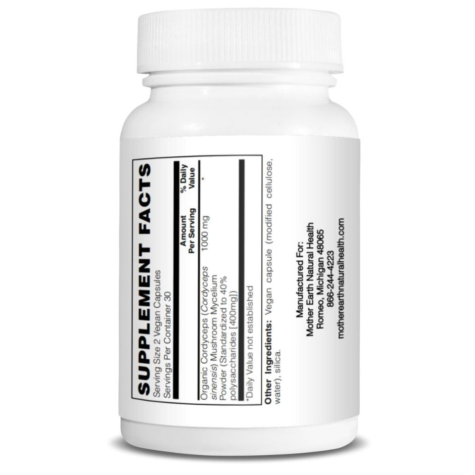 CruCare Functional Mushrooms - Organic Cordyceps Capsules