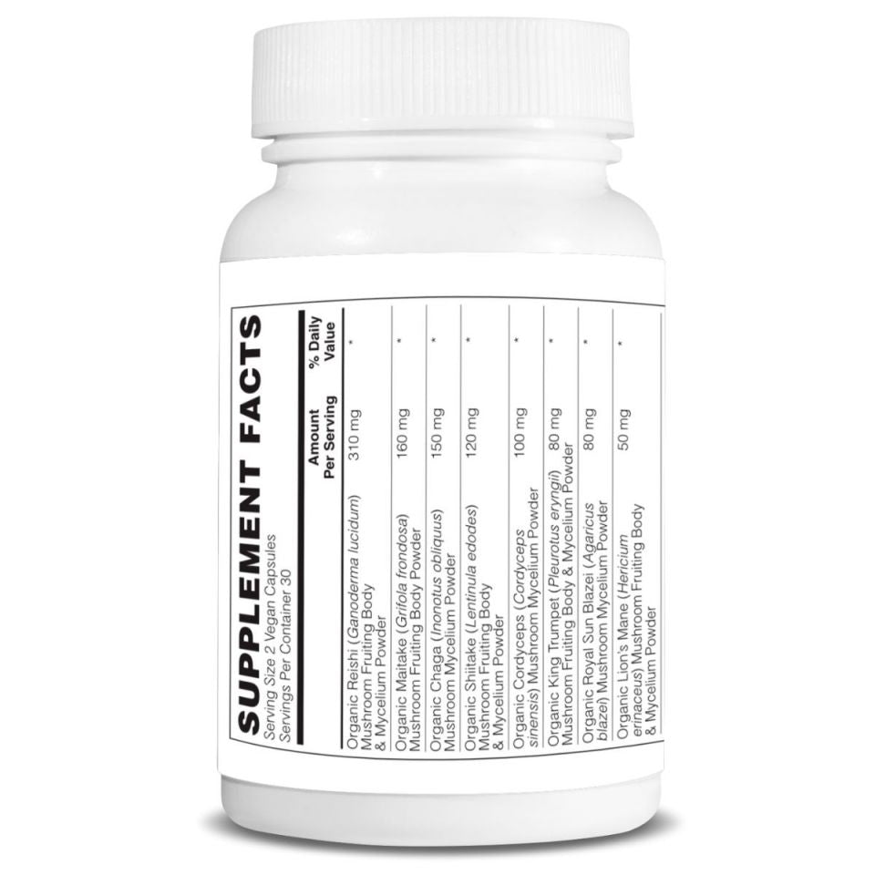 CruCare Functional Mushrooms - Organic Immune Support Blend Capsules