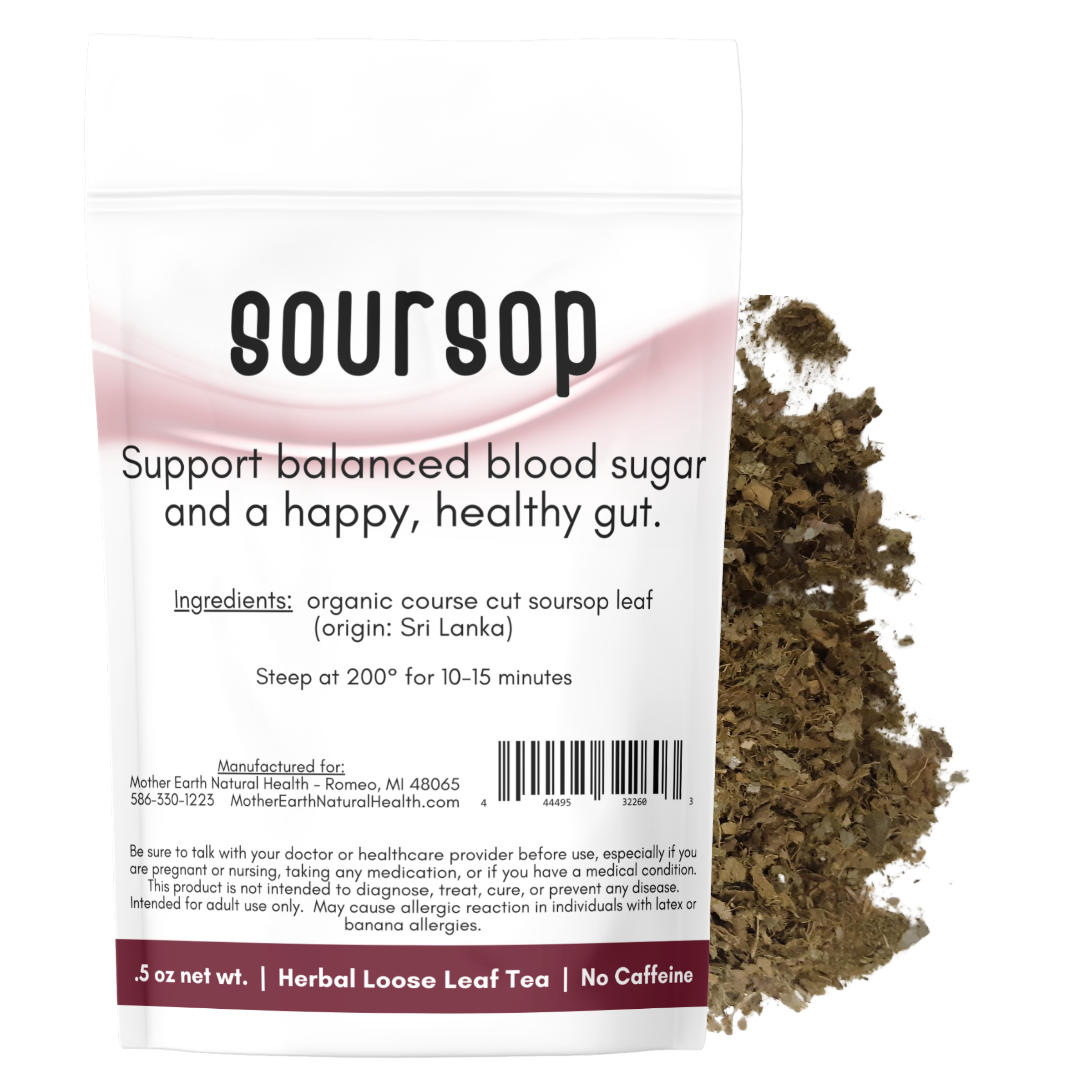 Mother Earth Tea – Soursop Coarse Cut 0.5 oz