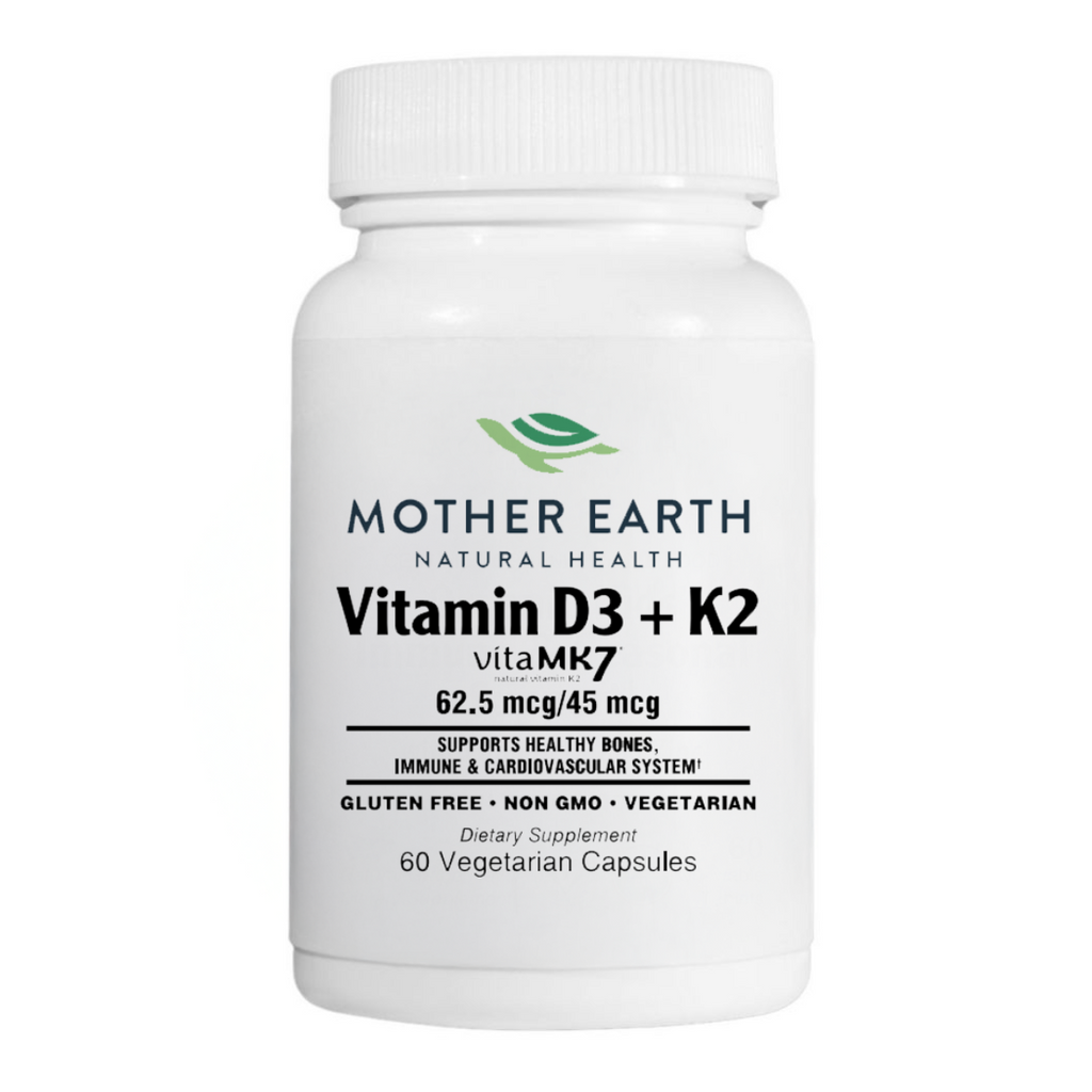 Mother Earth Natural Health – Vitamin D3+K2 62.5mcg/45mcg 60ct