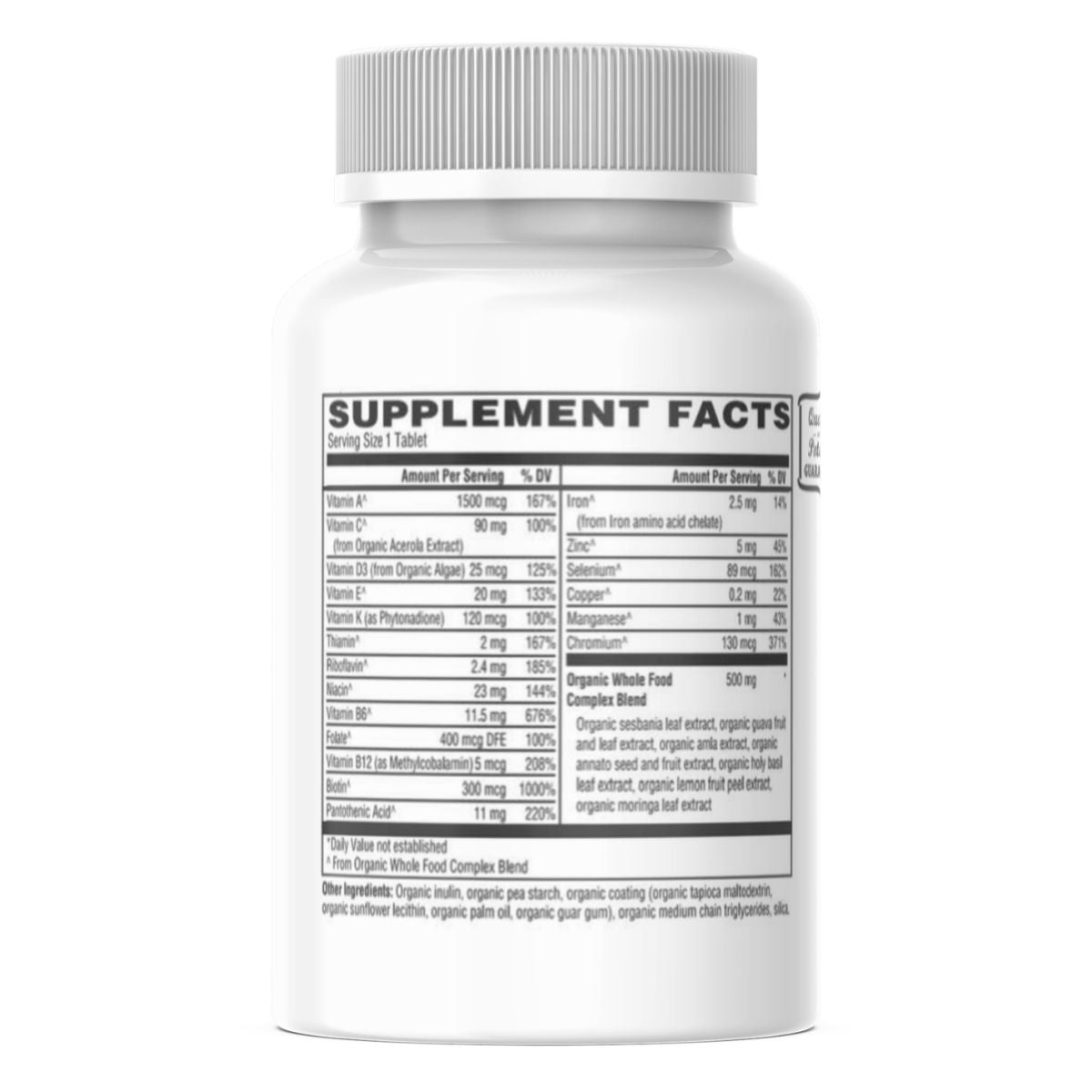 Mother Earth Supplements Organic Women’s Once Daily Multivitamin Tablets