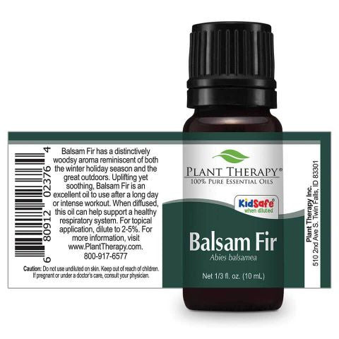 Balsam Fir essential oil by Plant Therapy is steam distilled from the needles of Balsam Fir trees.